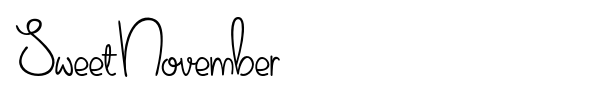 Sweet November font preview